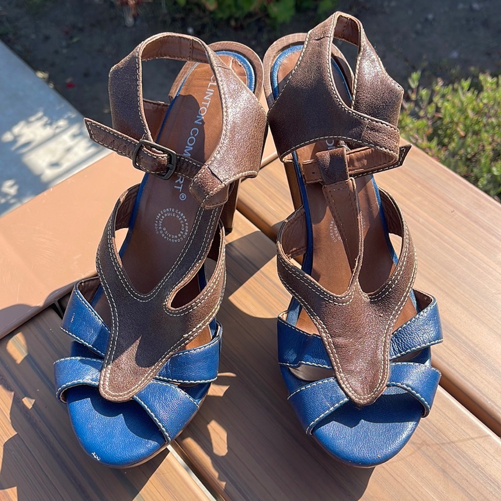 Blue/Brown heels